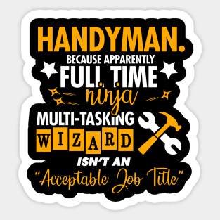 Handyman Ninja Sticker